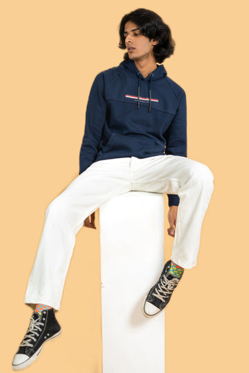 Navy Blue Plain Hoodies