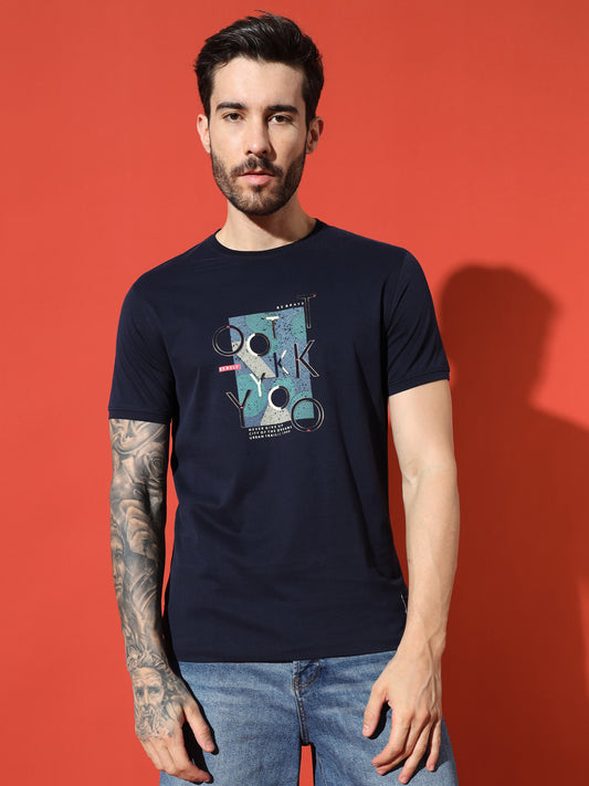 Navy Blue Round Neck tshirt