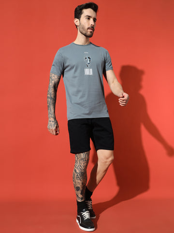 Modern Grayish Round Neck T-shirt