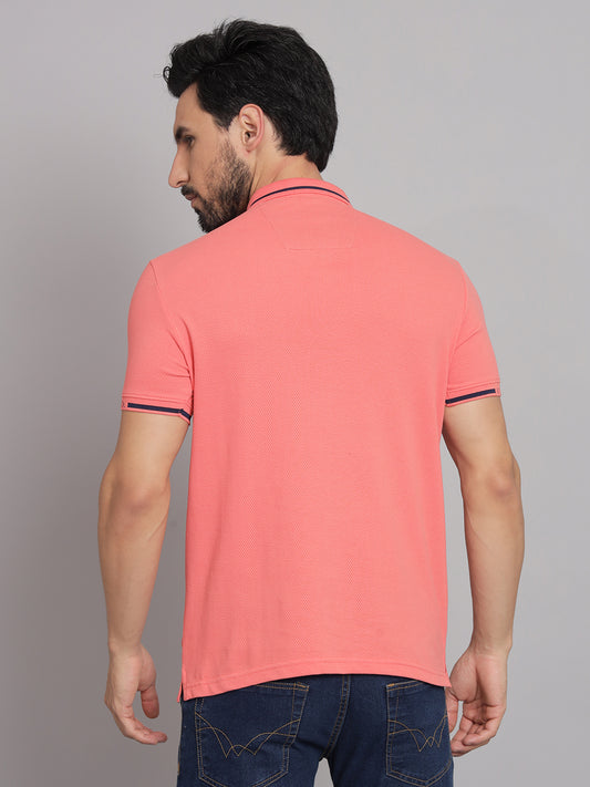 Peach Polo T Shirt