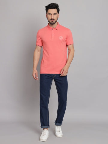 Peach Polo T Shirt
