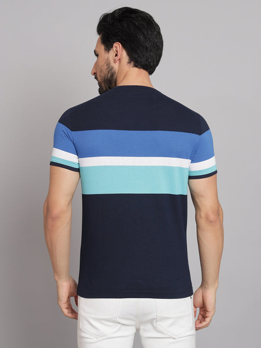 Shades of Blue Round Neck T-shirt