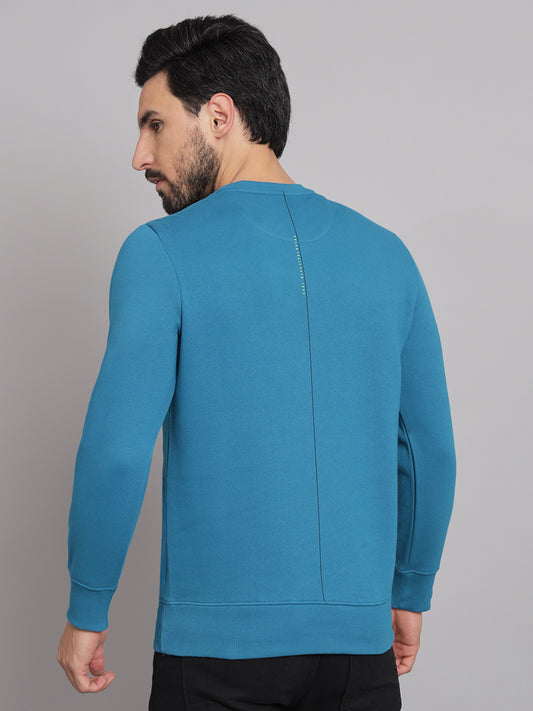 Ocean Blue Round Neck Sweatshirt