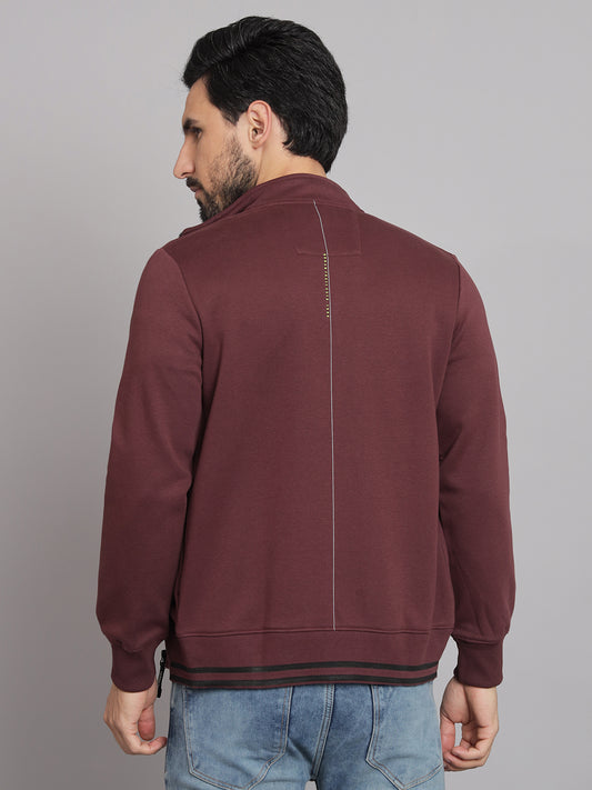 Maroon Front zipper Jacket