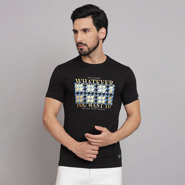 Ink Black Round Neck T-Shirt