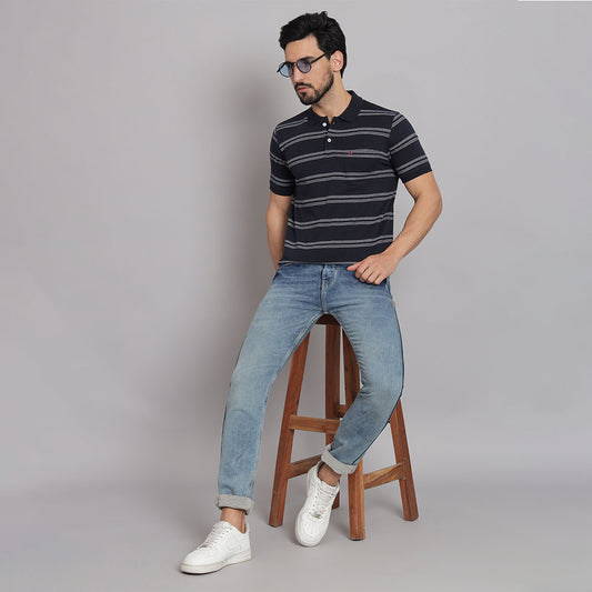 Black And White stripers Casual T-shirt