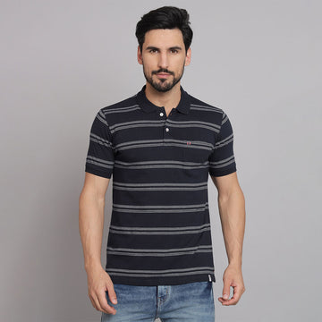 Black And White stripers Casual T-shirt