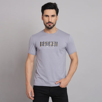 Heather lavender Round neck T-shirt