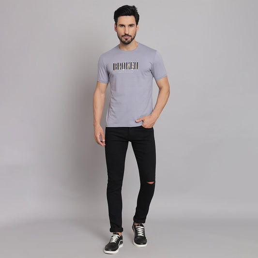 Heather lavender Round neck T-shirt