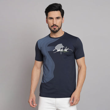 Prussian Blue Round neck T-shirt