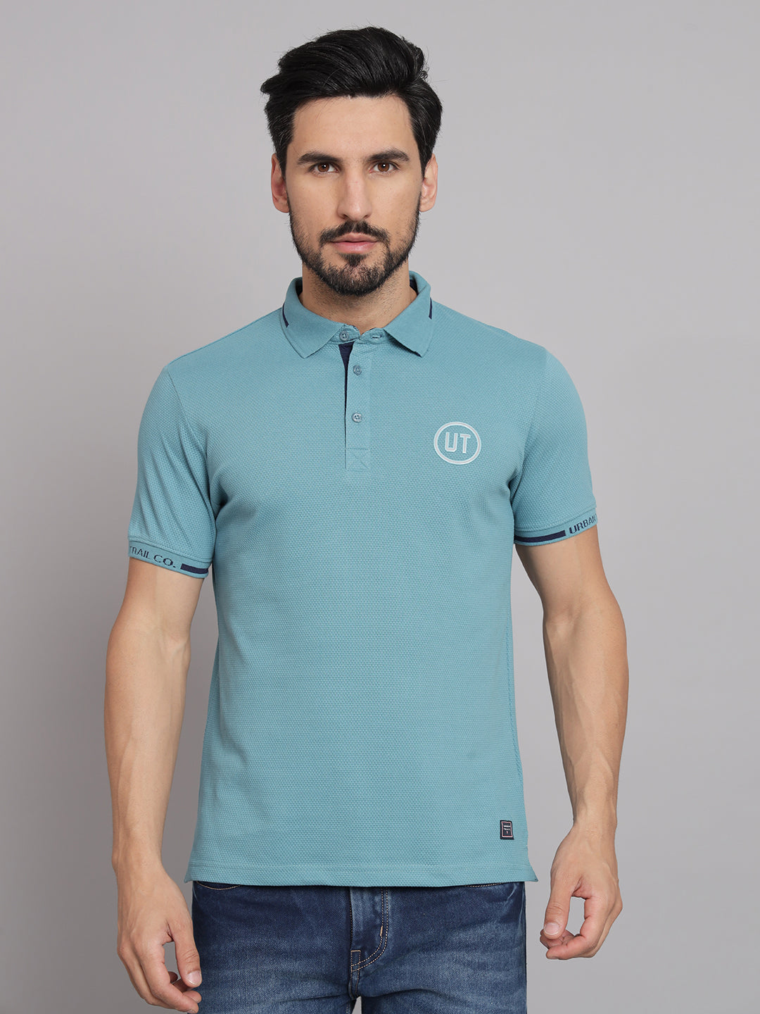 Teal Blue Polo T-shirt