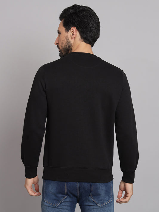 Black Round Neck Sweatshirt