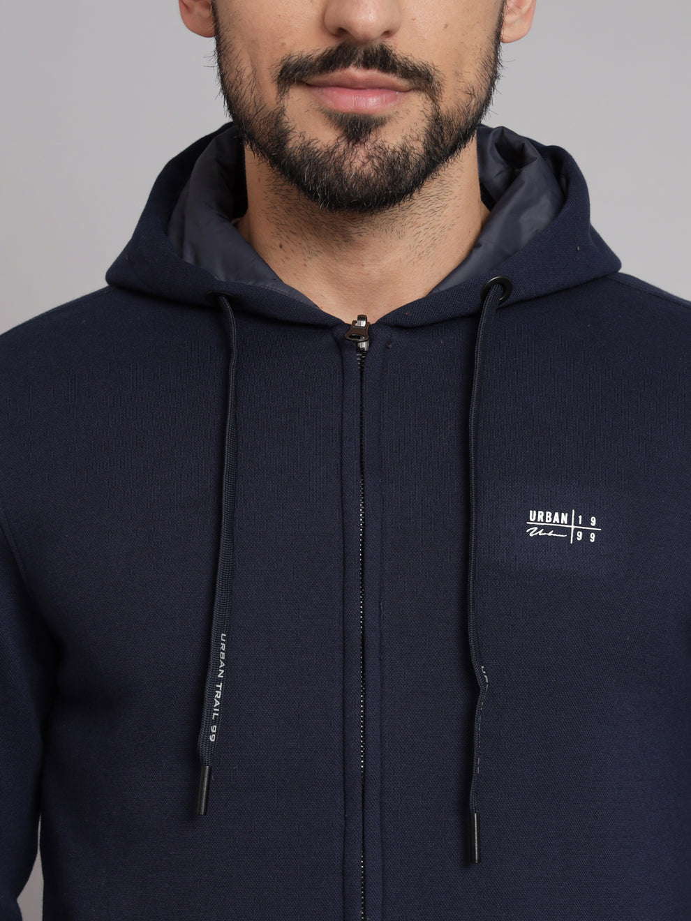 Men Navy Blue Jacket