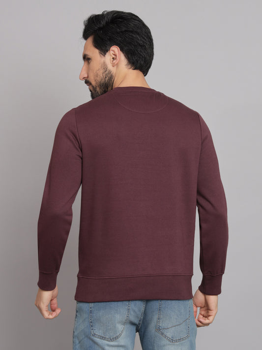 Maroon Round Neck Sweatshirt