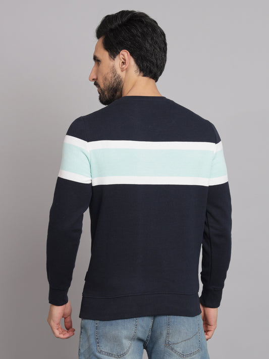 Navy Blue Round Neck Sweatshirt