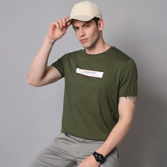 See weed olive Round Neck T-shirt