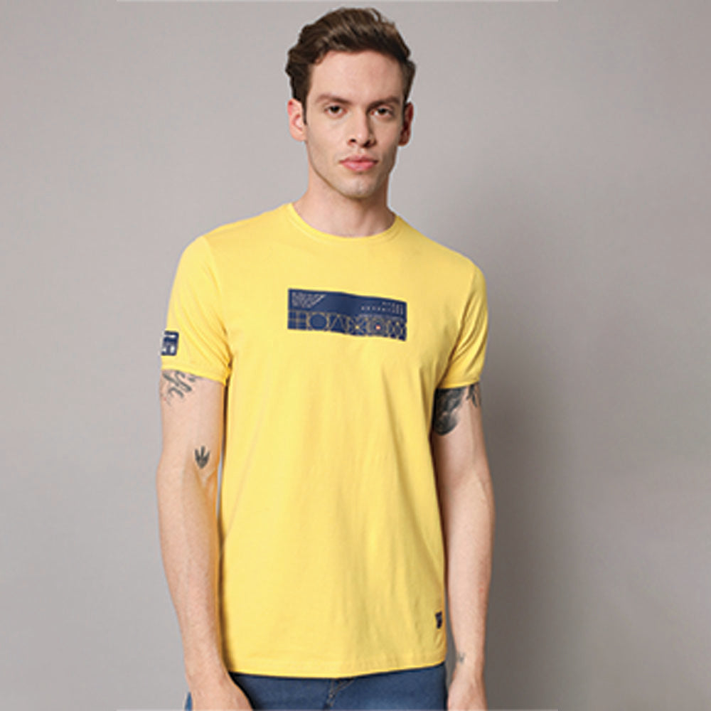 Banana yellow Round neck T-shirt