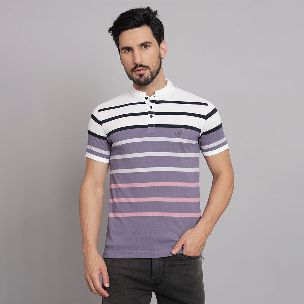 Ires Violet Chinese neck Casual T-shirt