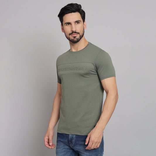 Sap Green Round neck T-shirt