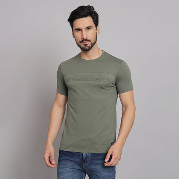 Sap Green Round neck T-shirt