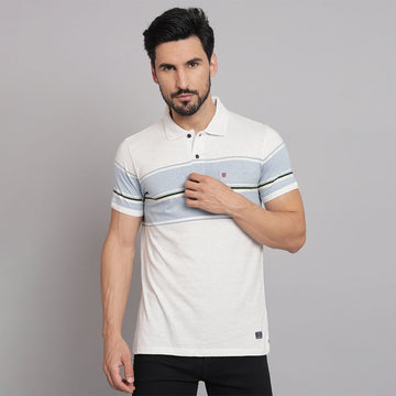 Daisy White Casual Stripers T-shirt